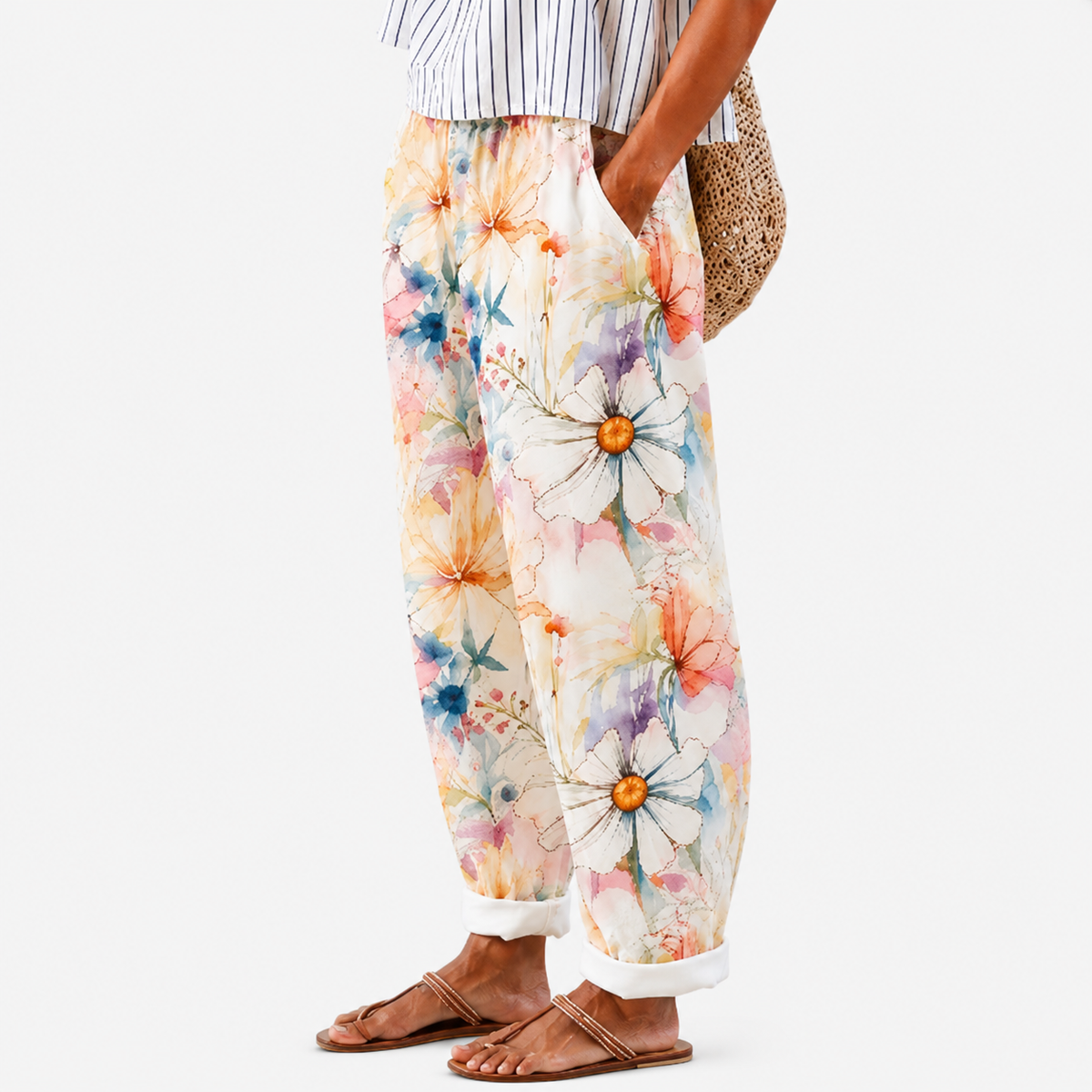 Pastel Flower Comfort Pants