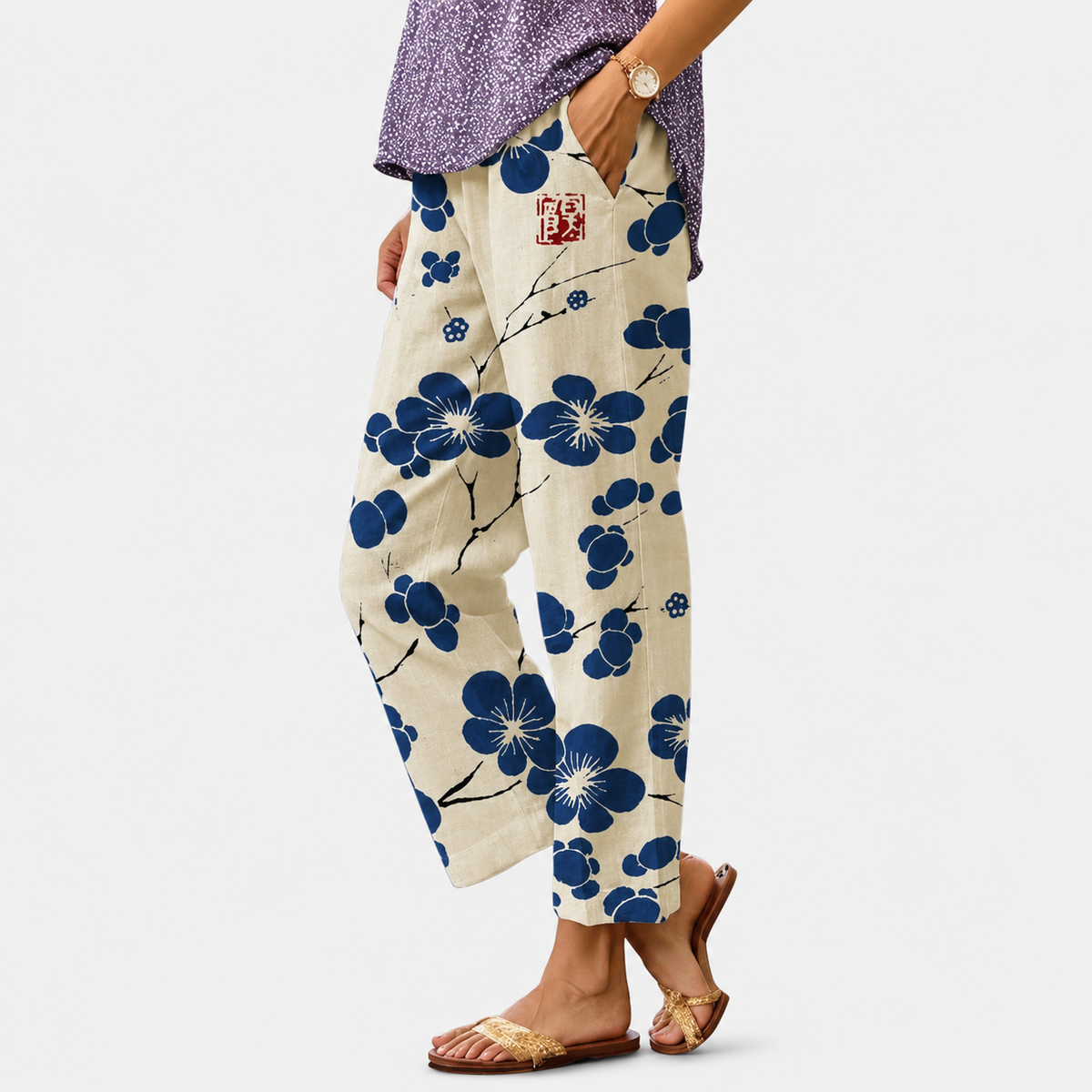 Women's Elastic Waist Trousers