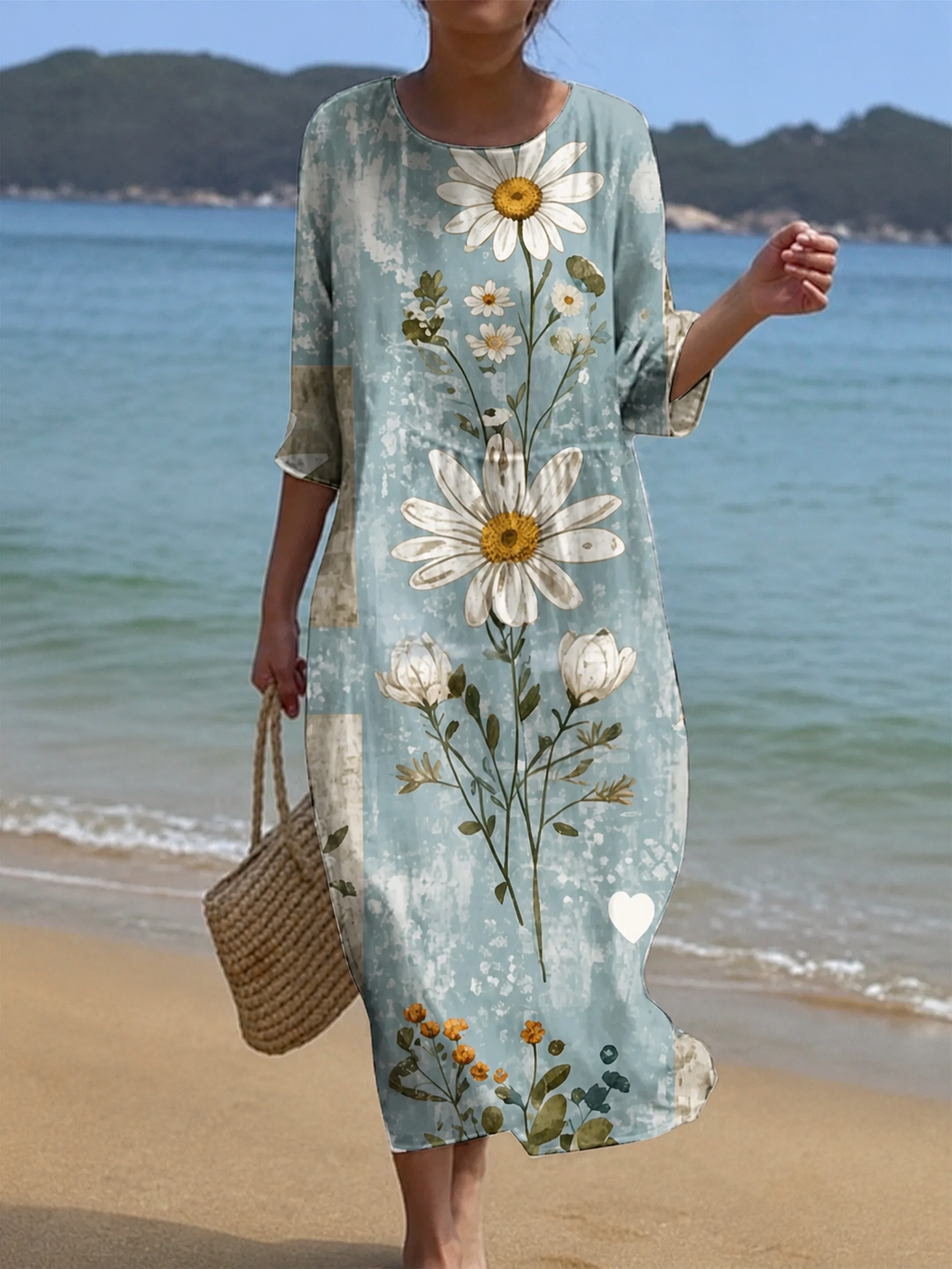 Casual Women's Dress with Floral Print