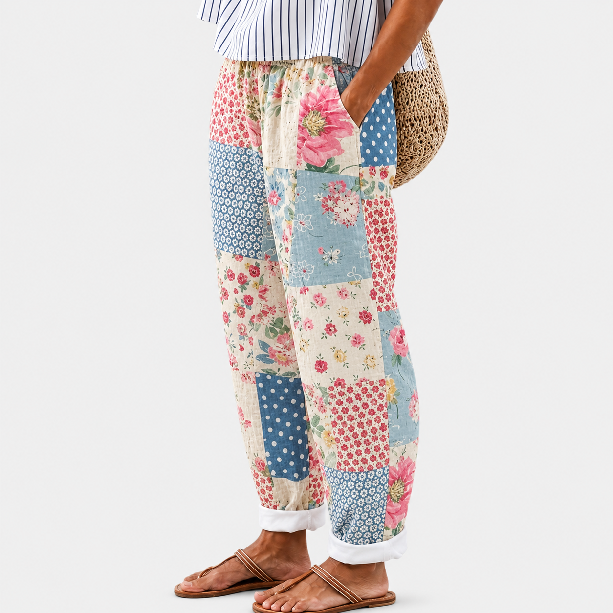 Vintage Patchwork Comfort Pants