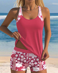Nanet - Printed Tankini Shorts Set