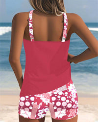 Nanet - Printed Tankini Shorts Set