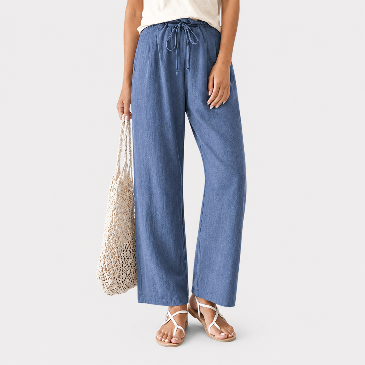 Vara - Relaxed Fit Pants with Drawstring