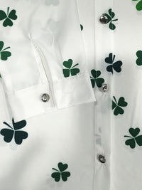 Ayla - Clover Print Button Shirt