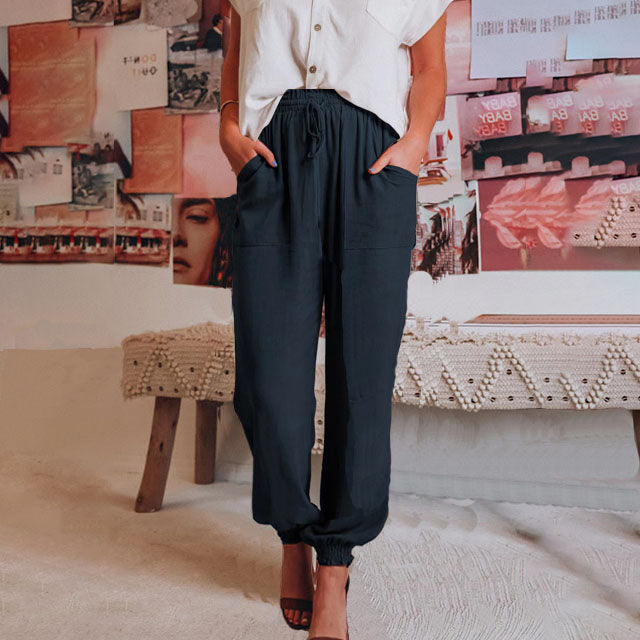 Kaeli – Elegant Pants with Drawstring