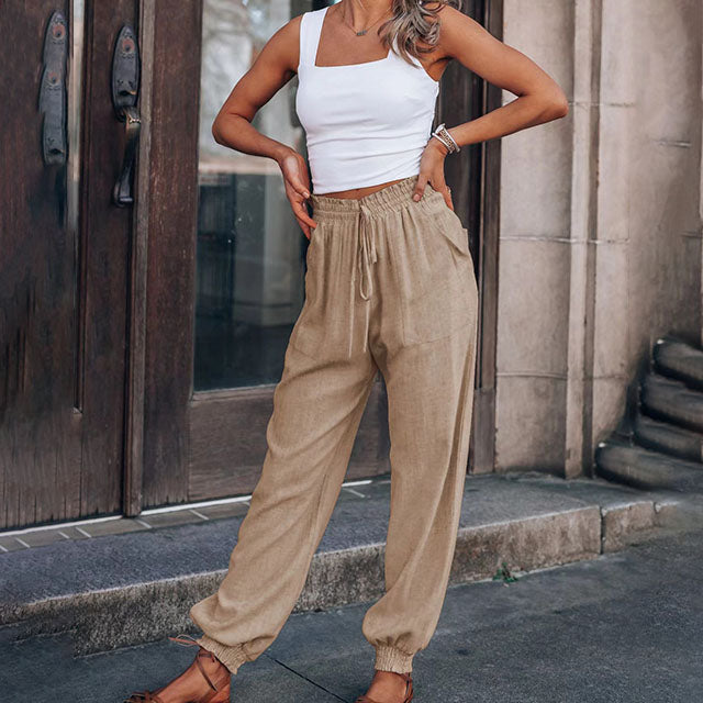 Kaeli – Elegant Pants with Drawstring