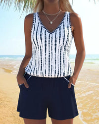 Leslie - Casual Tankini Shorts Set