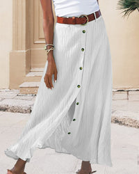 Syndy - Flowing Skirt with Buttons
