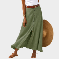 Syndy - Flowing Skirt with Buttons