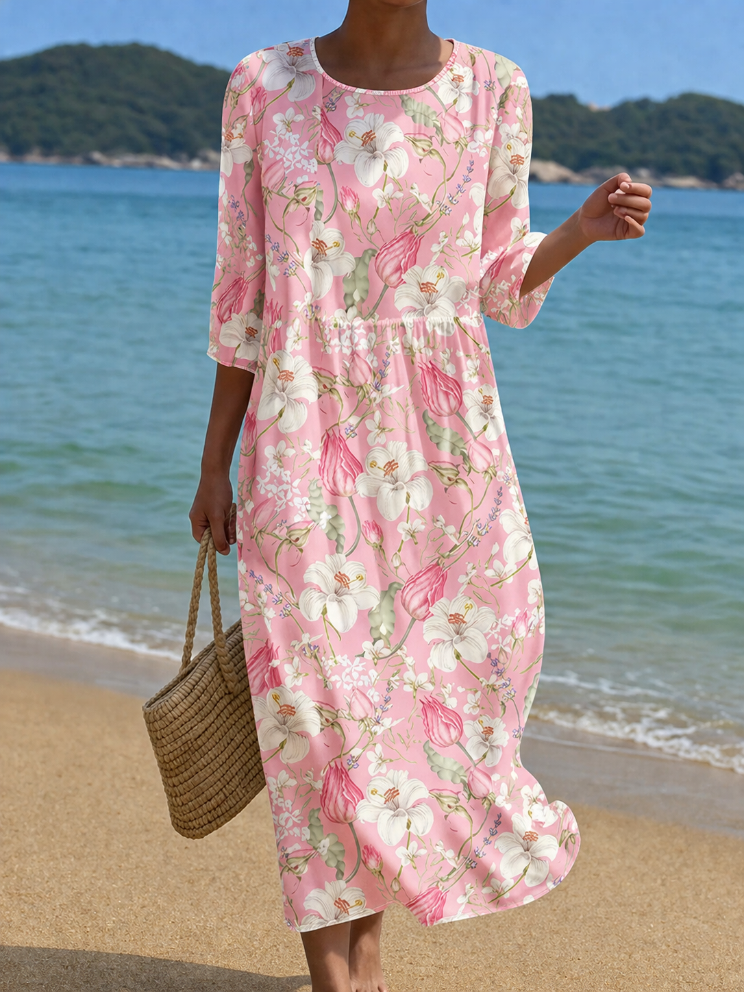 Casual Floral Print Dress for Women