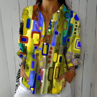 Catalina - Vibrant Artistic Button-Up Blouse