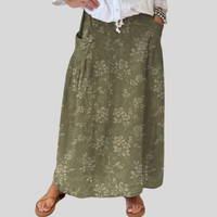 Princess | Vintage Floral Elastic waistband Pocket Skirt