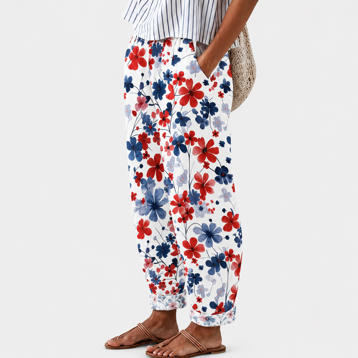 Coastal Bloom Relaxed Pants