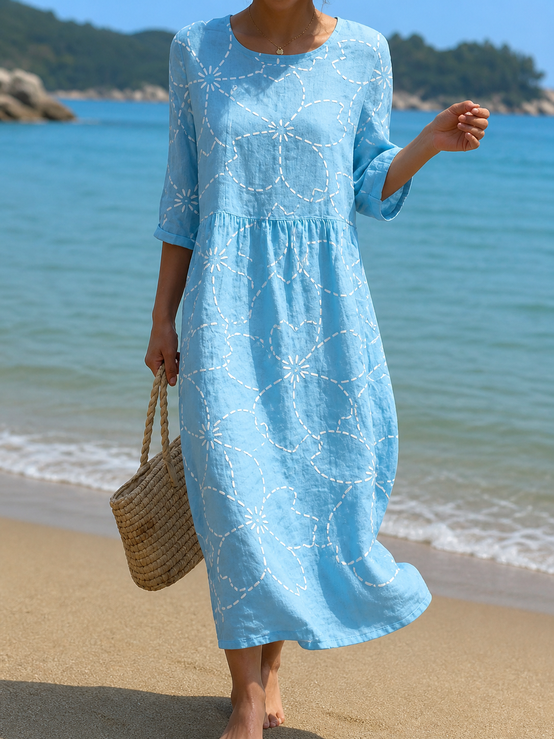 Casual Floral Print Dress for Women