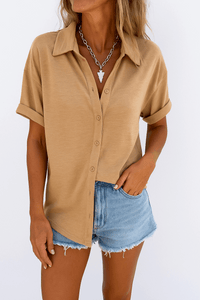 Lily - Effortless Short-Sleeve Button-Up Shirt
