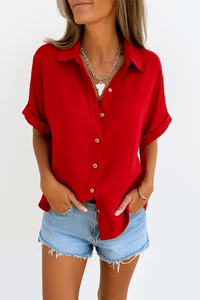 Lily - Effortless Short-Sleeve Button-Up Shirt