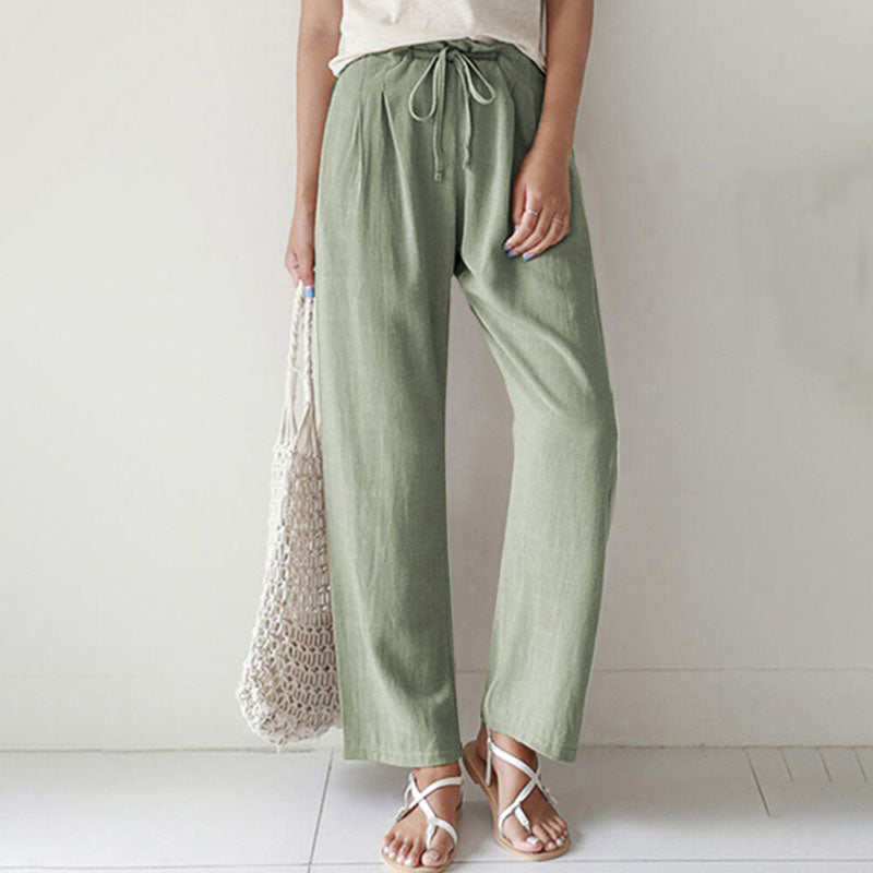 Vara - Relaxed Fit Pants with Drawstring