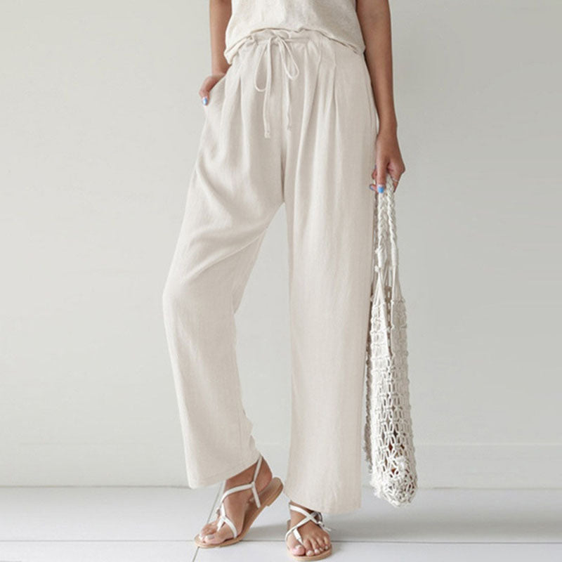 Vara - Relaxed Fit Pants with Drawstring