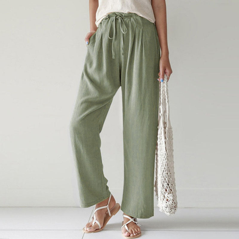 Vara - Relaxed Fit Pants with Drawstring