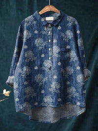 Lina | Vibrant Floral Embroidered Shirt