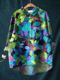 Lina | Vibrant Floral Embroidered Shirt