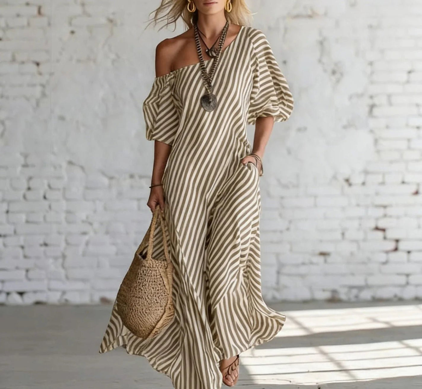 Alysha | Flowy Maxi Dress for Women Detail