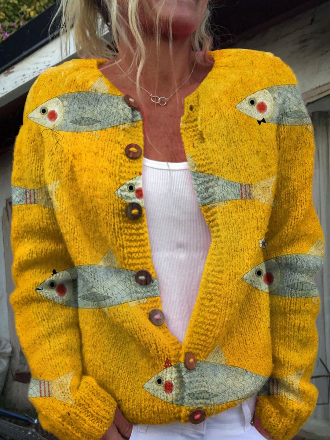 Anouk™ | Vintage Knit Cardigan Sweater Hero
