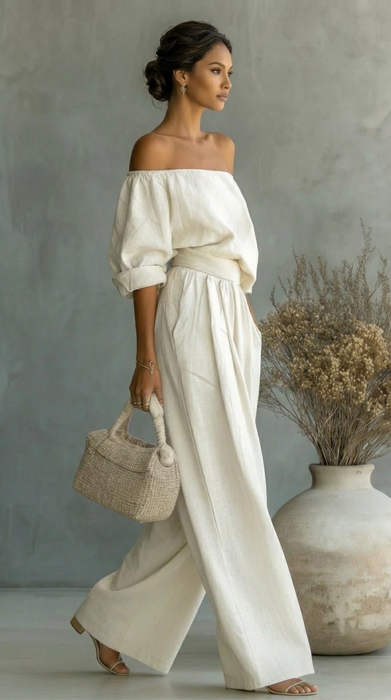 Arabella | Exclusive linen-effect outfit for a stylish summer Back