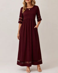 Aubrey™ – Flattering Tummy-Smoothing Midi Dress Detail