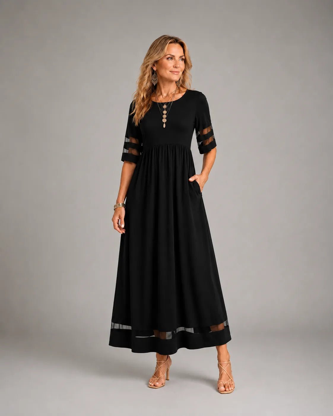 Aubrey™ – Flattering Tummy-Smoothing Midi Dress Hero