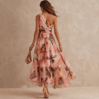 Aurora | One-Shoulder Floral Dress Detail