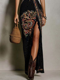 Ava | Bohemian Printed Midi Dress for Women Detail
