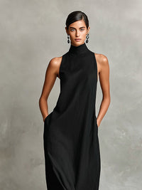 Ava | High-Neck Maxi Dress Front