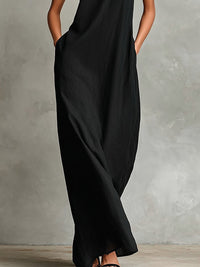 Ava | High-Neck Maxi Dress Side
