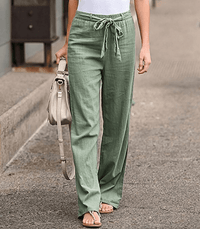 Joleen - Women's Relaxed Pants with Drawstring and Elastic Waist