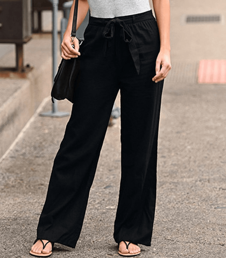 Joleen - Women's Relaxed Pants with Drawstring and Elastic Waist