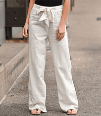 Joleen - Women's Relaxed Pants with Drawstring and Elastic Waist