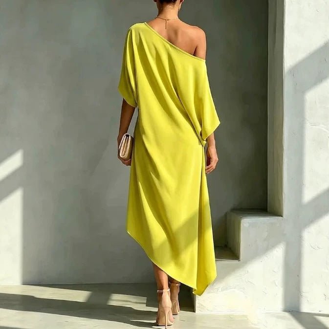 Camila – Elegant Asymmetrical Dress Detail