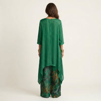 Cariola | Cotton-Silk Two-Piece Set with Asymmetric Tunic Front