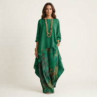 Cariola | Cotton-Silk Two-Piece Set with Asymmetric Tunic Hero
