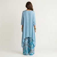 Cariola | Cotton-Silk Two-Piece Set with Asymmetric Tunic Side