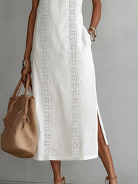 Cecile | Linen Collar Midi Side