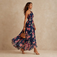 Celeste | One-Shoulder Floral Maxi Front