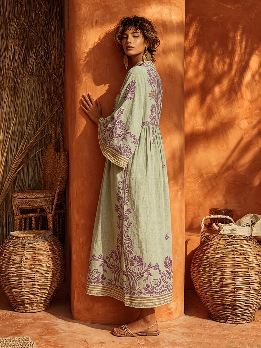 Celestina - Boho Dress with Mediterranean Charm Front