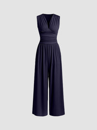 Charity – Elegant Sleeveless Wide-Leg Jumpsuit Back