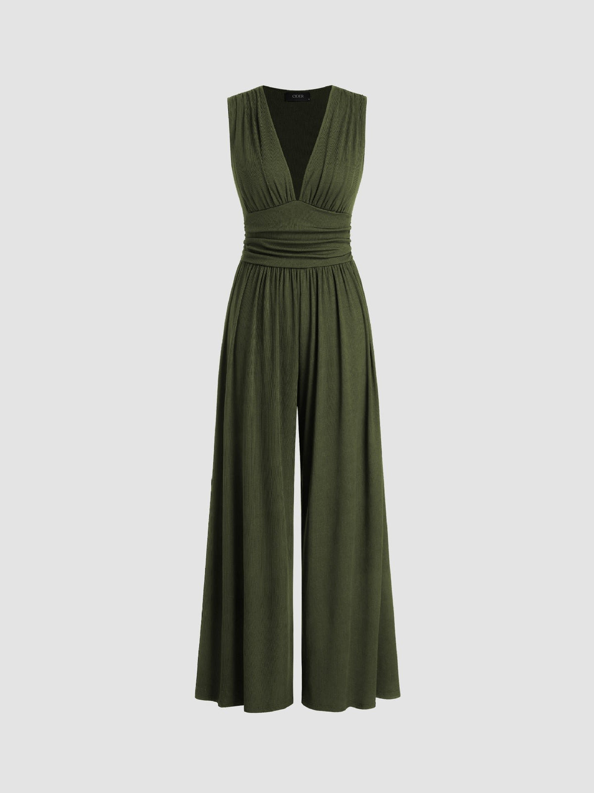 Charity – Elegant Sleeveless Wide-Leg Jumpsuit Detail