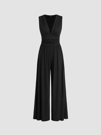 Charity – Elegant Sleeveless Wide-Leg Jumpsuit Front