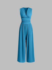 Charity – Elegant Sleeveless Wide-Leg Jumpsuit Lifestyle