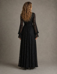 Charlotte | Plunging V-Neck Maxi Dress for Women Detail