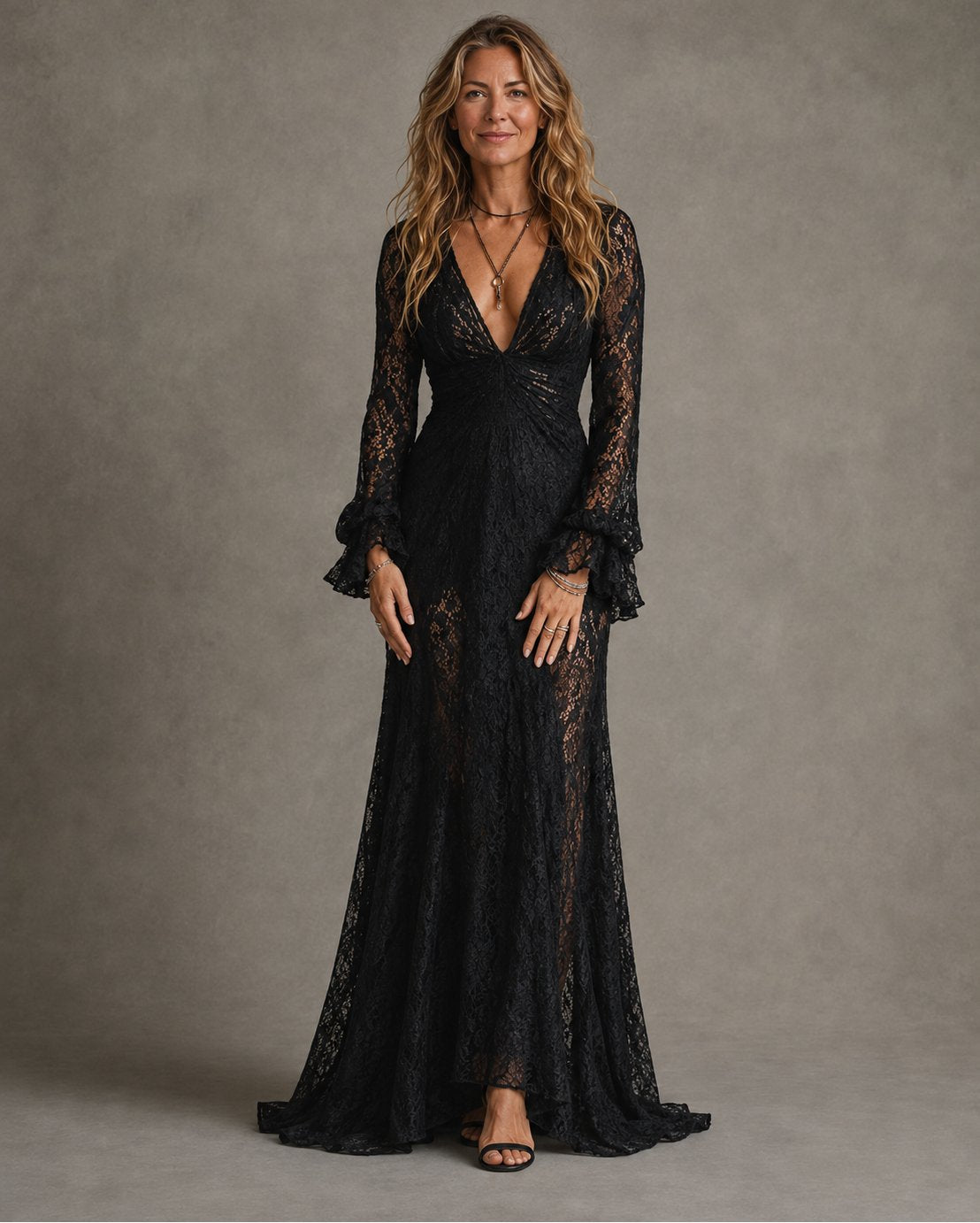 Charlotte | Plunging V-Neck Maxi Dress for Women Hero